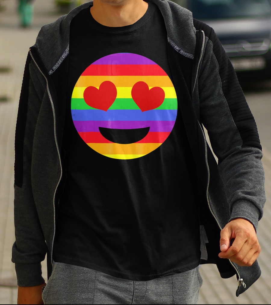 Im Falling In Love Rainbow Heart Eyes Emoji T-Shirt