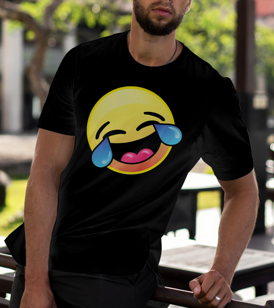Laughing Crying Emoji Cute LOL Funny Expression T-Shirt