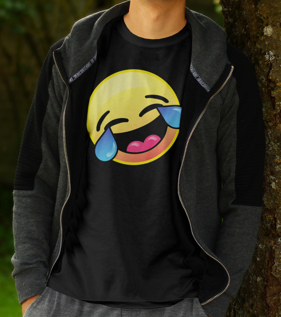 Laughing Crying Emoji Cute LOL Funny Expression T-Shirt