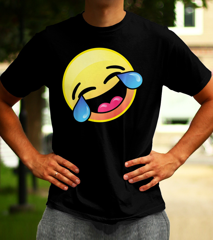 Laughing Crying Emoji Cute LOL Funny Expression T-Shirt
