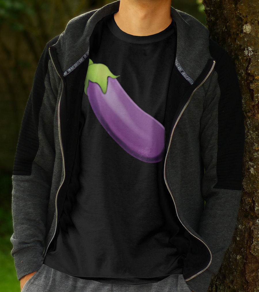 EmojiTees Bold Eggplant Emoji Weiner T-Shirt