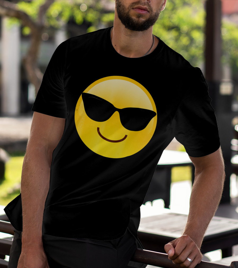 Cool Smiley Sunglasses Emoji Shades T-Shirt