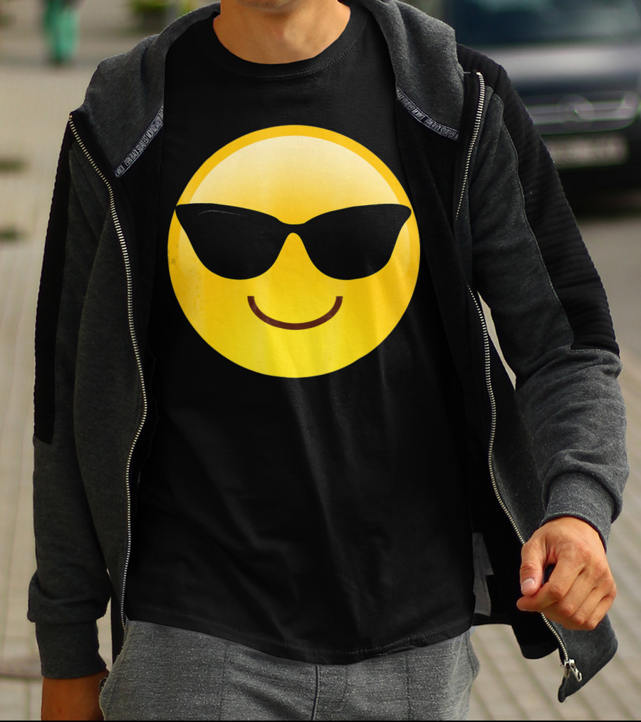Cool Smiley Sunglasses Emoji Shades T-Shirt