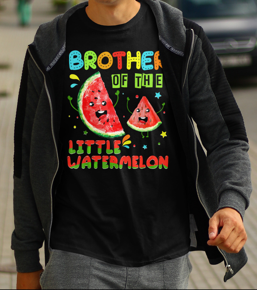 Brother Of The Little Watermelon Birthday Family T-Shirt