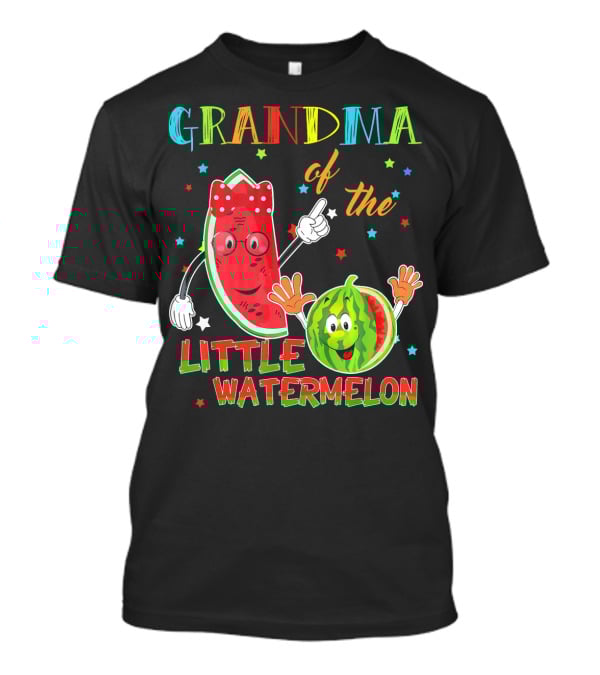Grandma Of The Little Watermelon Funny Matching Birthday T-Shirt
