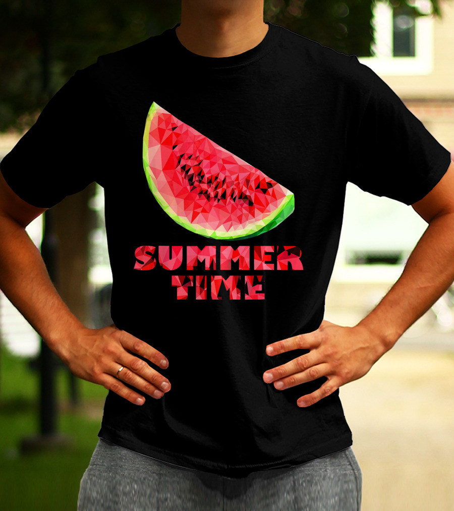 Watermelon Slice Summer Time Tro T-Shirt