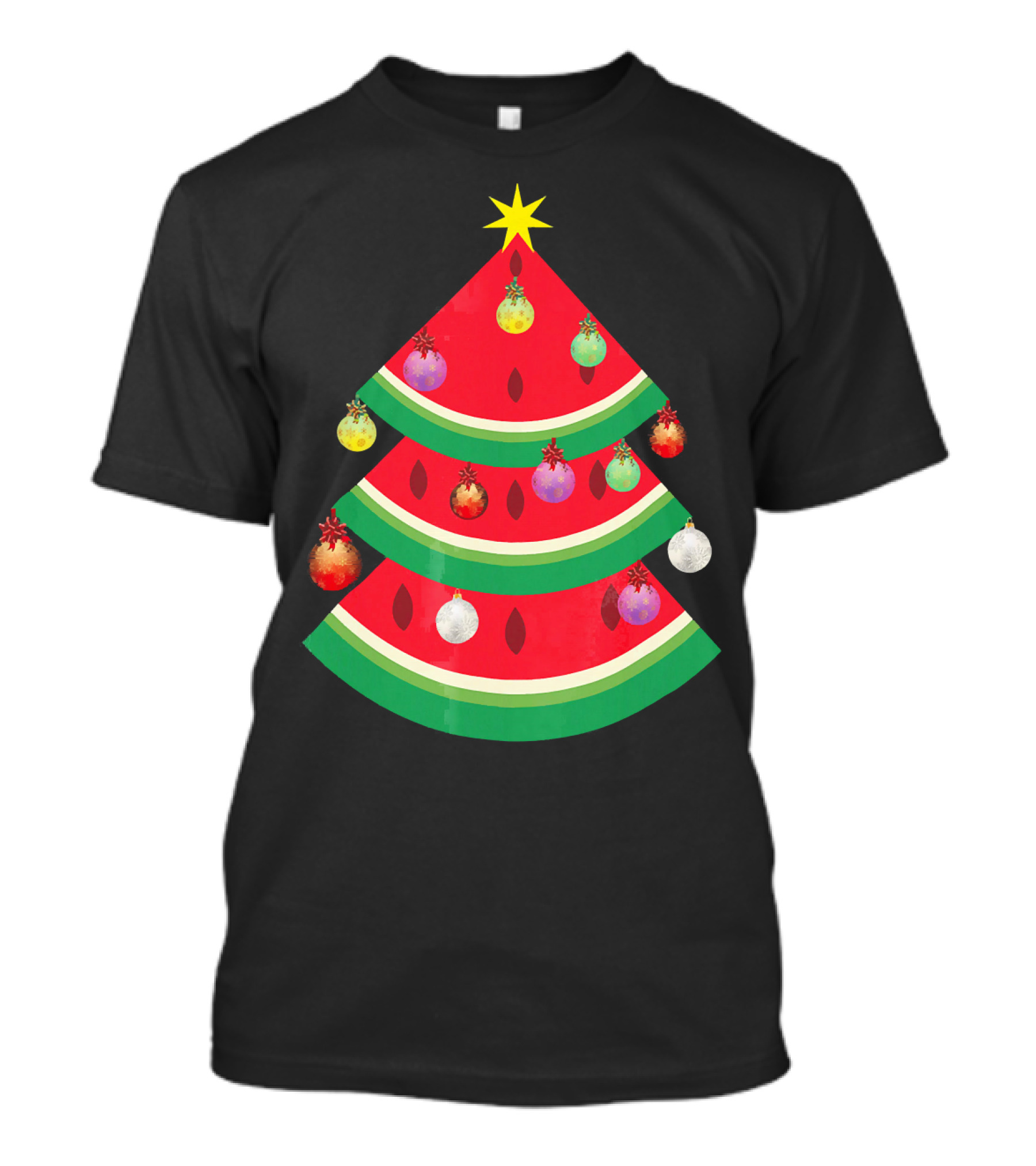 Watermelon Tree Merry Christmas Ornaments T-Shirt