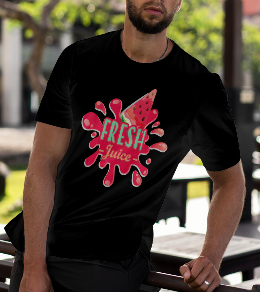 Fresh Juice Watermelon Splash Vegan T-Shirt