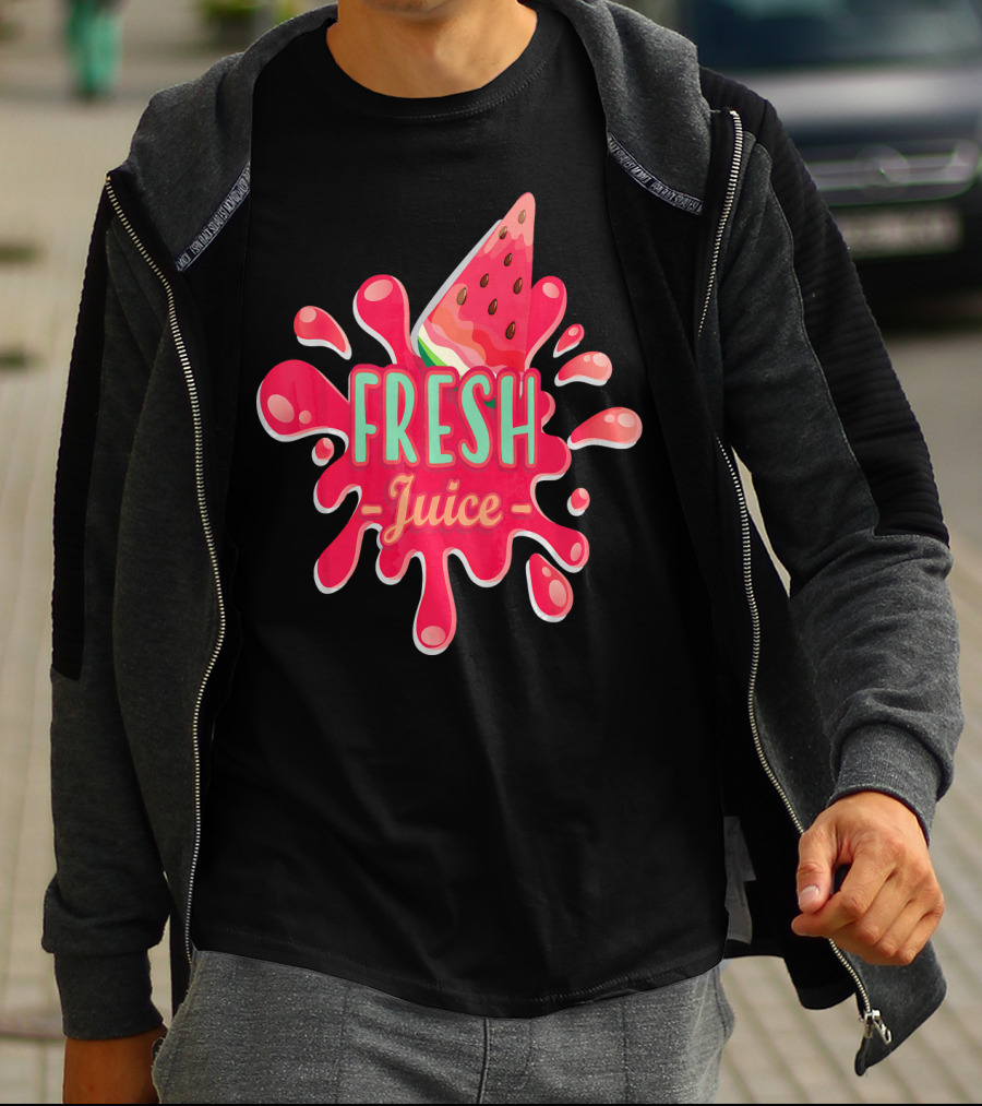 Fresh Juice Watermelon Splash Vegan T-Shirt