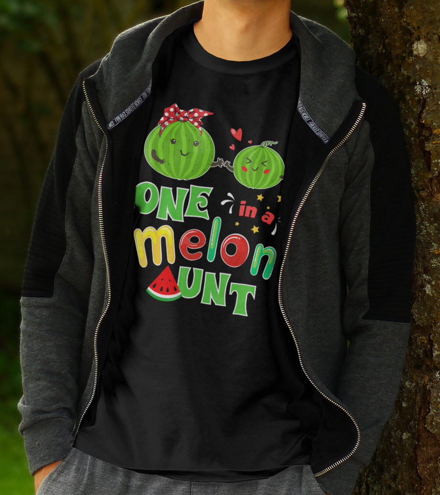 One In A Melon Aunt Watermelon Summer Tropical T-Shirt