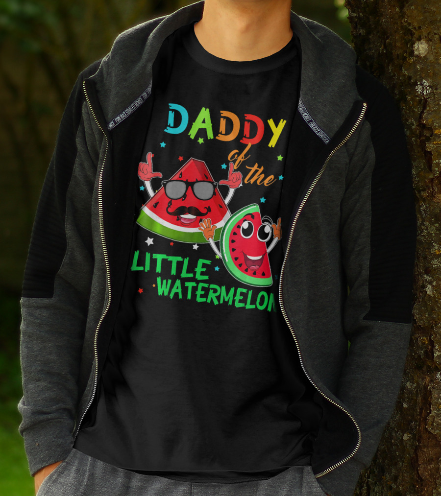 Daddy Of The Little Watermelon Fun Birthday T-Shirt