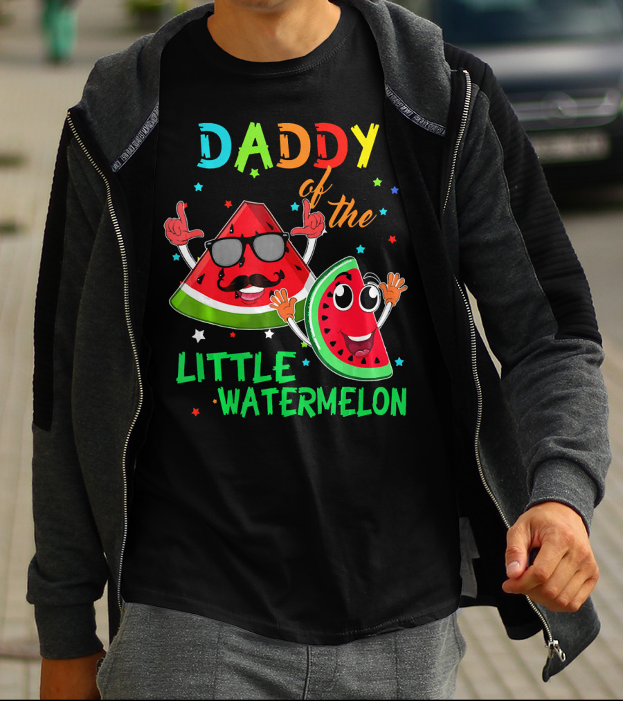 Daddy Of The Little Watermelon Fun Birthday T-Shirt