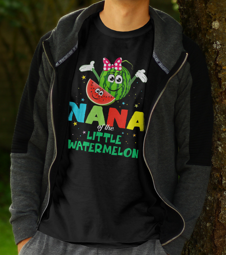 Nana Of The Little Watermelon Funny Birthday T-Shirt
