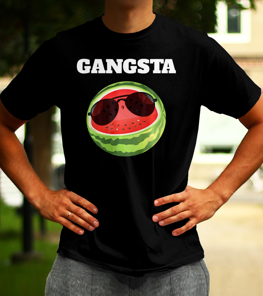 Gangsta Watermelon Sunglasses T-Shirt