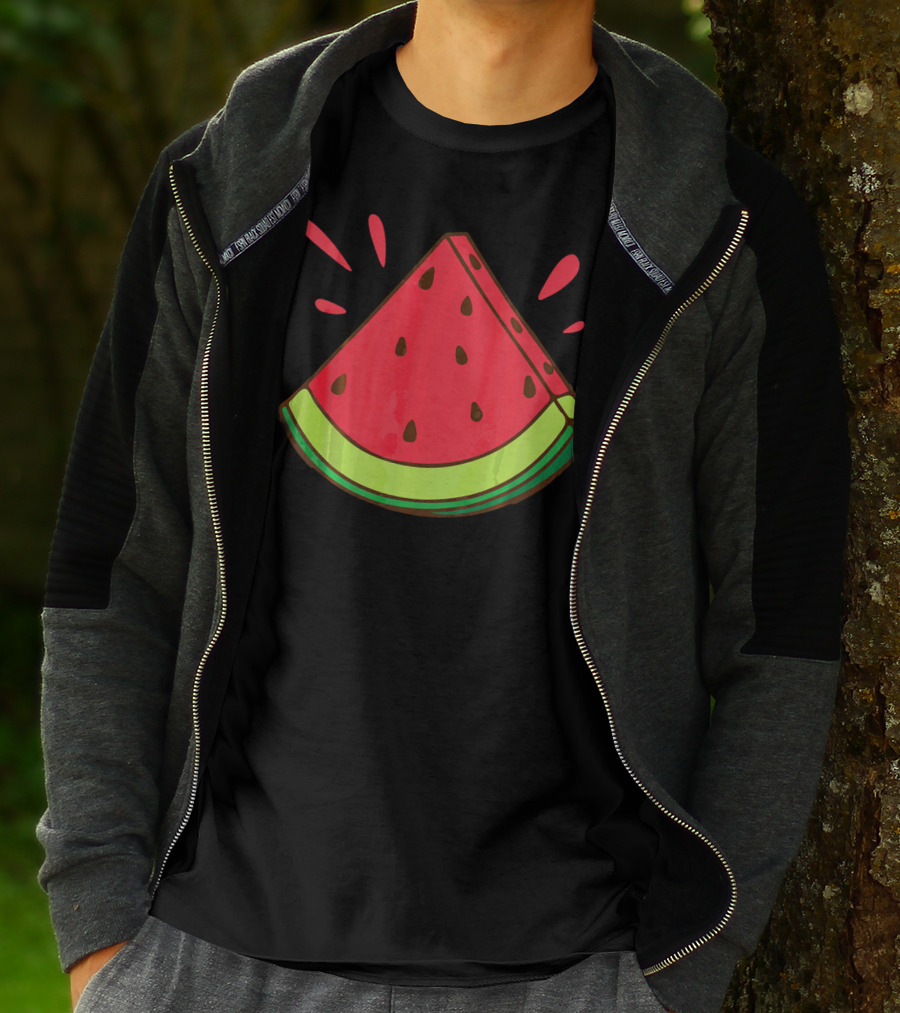 Funny Watermelon Slice Graphic For Watermelon Lover T-Shirt