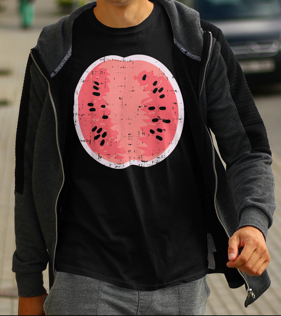Watermelon Funny Fruit Lazy DIY Easy Food T-Shirt