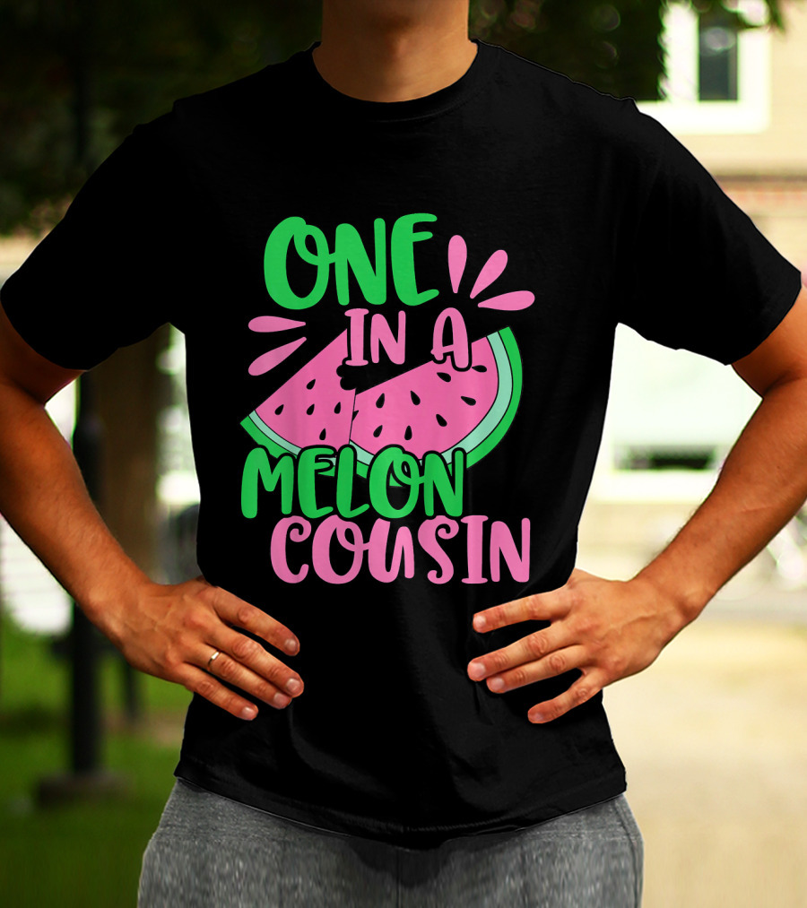 One In A Melon Cousin Kids Cute Watermelon T-Shirt