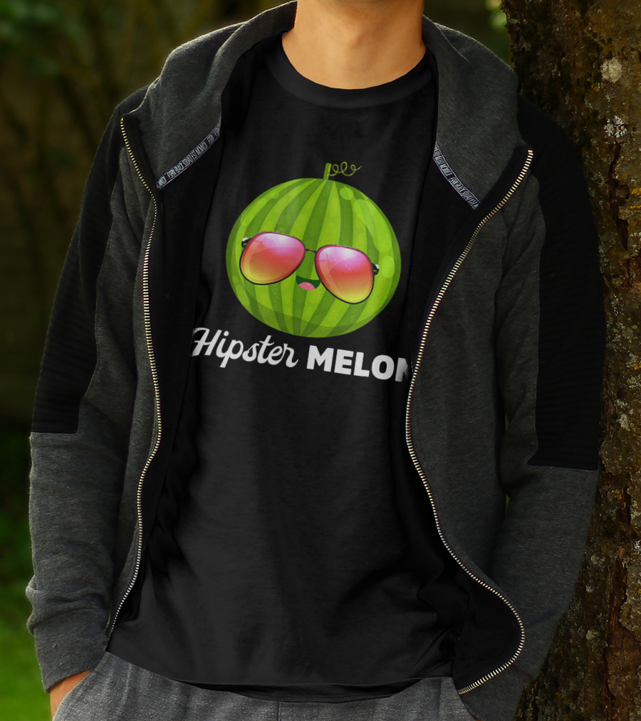 Hipster Melon Sunglasses T-Shirt