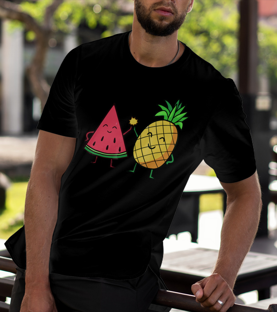 Watermelon Pineapple Friendship High Five T-Shirt