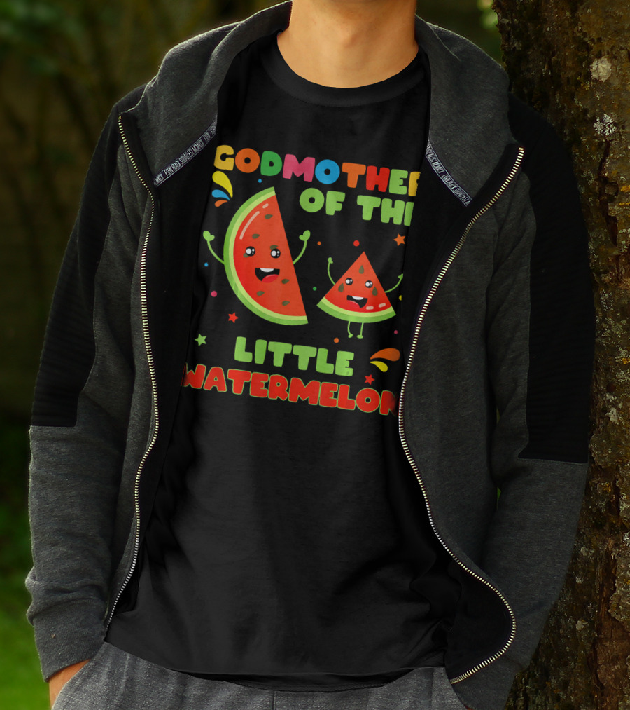 Godmother Of The Little Watermelon Cute Fruit Characters Fun T-Shirt