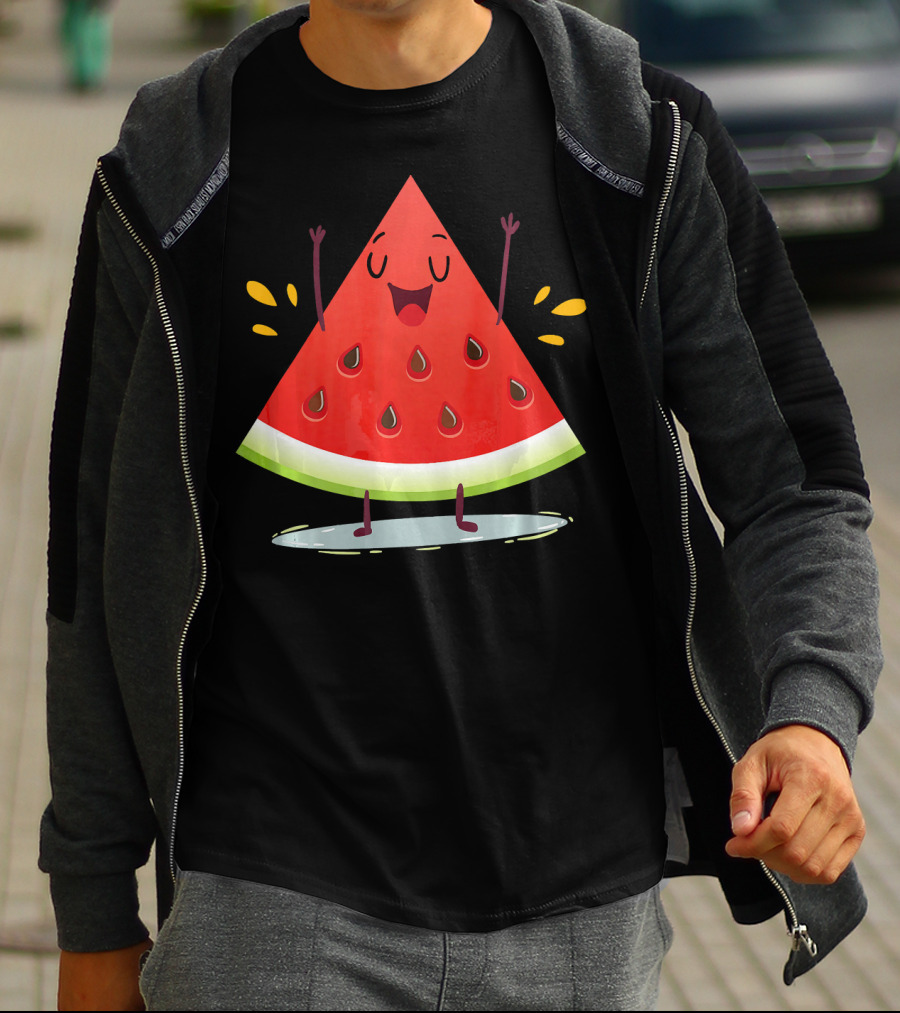 Happy Dancing Watermelon Slice With Joyful Seeds T-Shirt