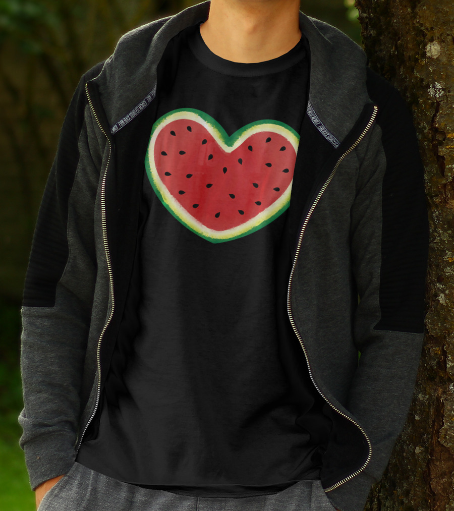 Watermelon Heart Summer Picnic I Love T-Shirt