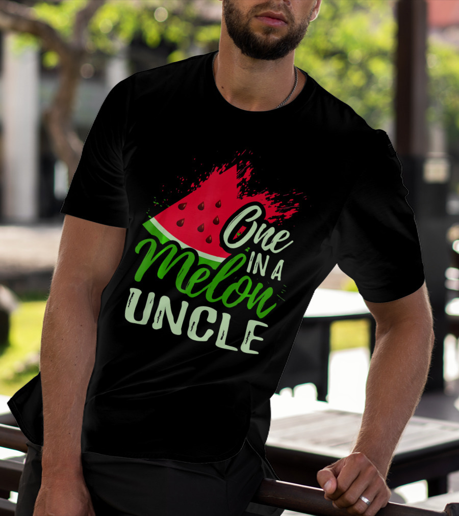 One In A Melon Uncle Watermelon Slice Splash T-Shirt
