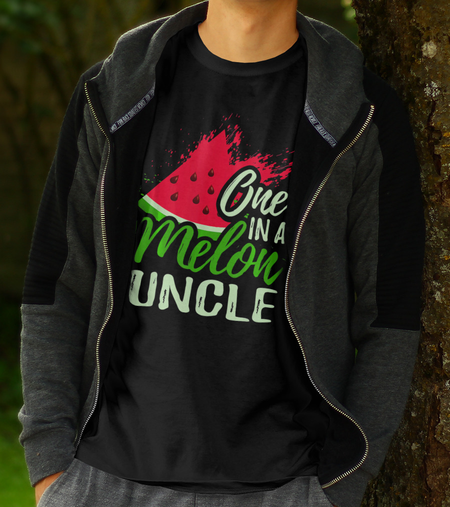 One In A Melon Uncle Watermelon Slice Splash T-Shirt