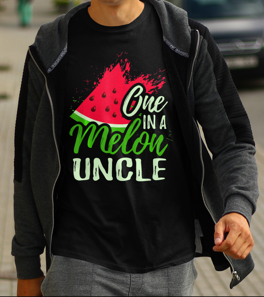 One In A Melon Uncle Watermelon Slice Splash T-Shirt