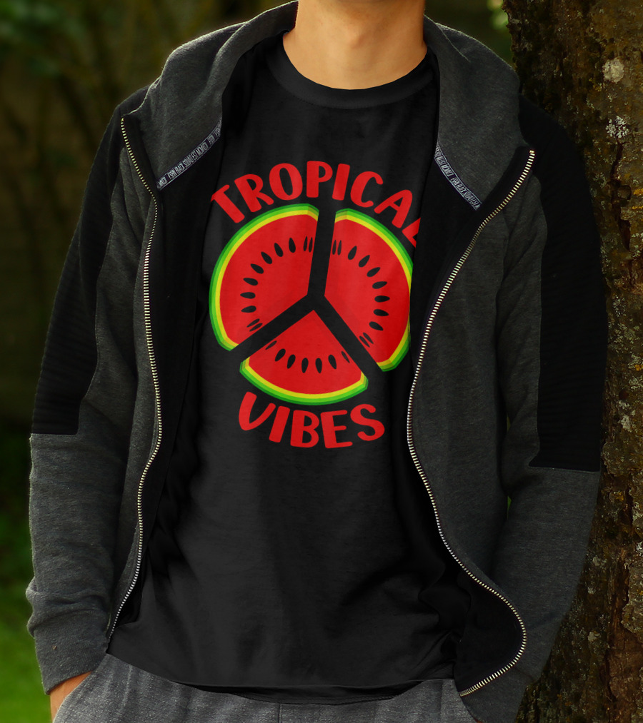 Tropical Vibes Watermelon Peace T-Shirt