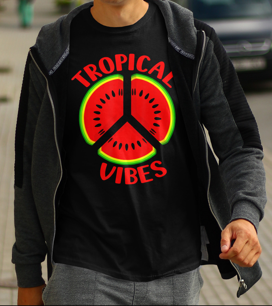 Tropical Vibes Watermelon Peace T-Shirt