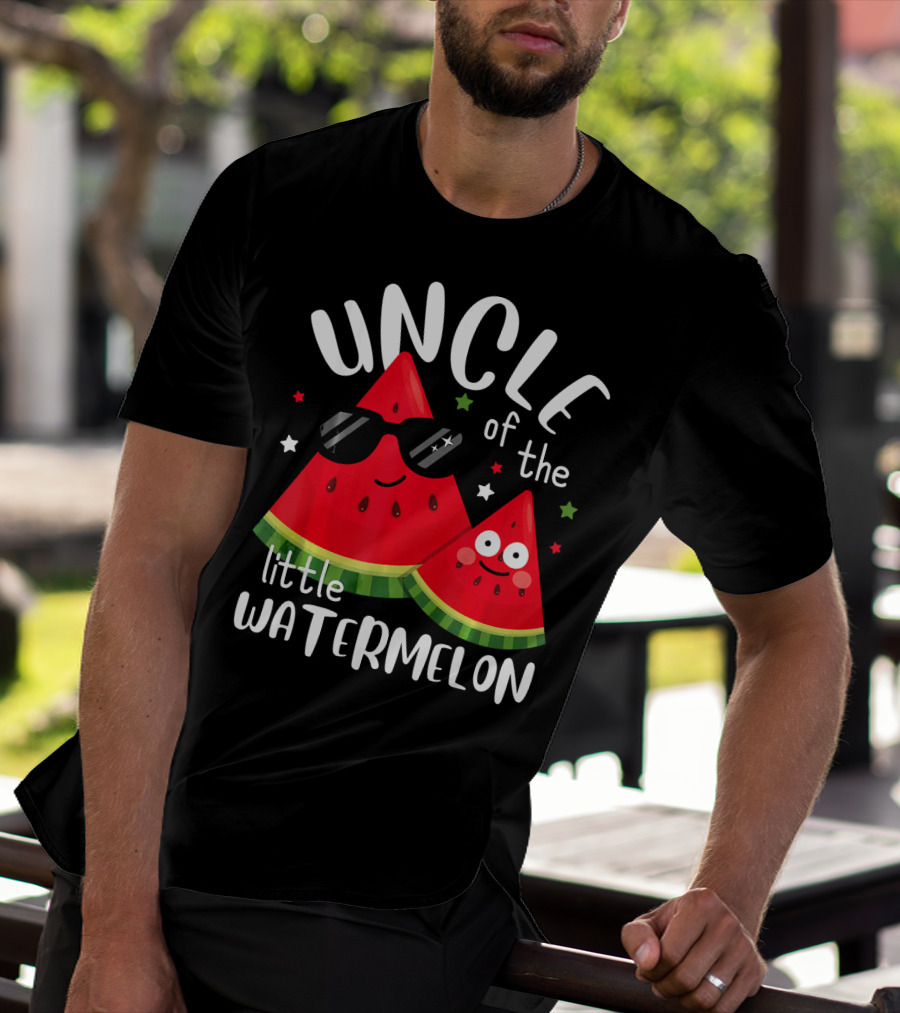 Uncle Of The Little Watermelon With Sunglasses Summer T-Shirt