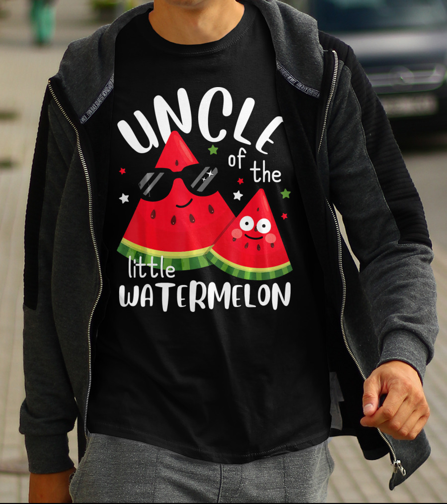 Uncle Of The Little Watermelon With Sunglasses Summer T-Shirt