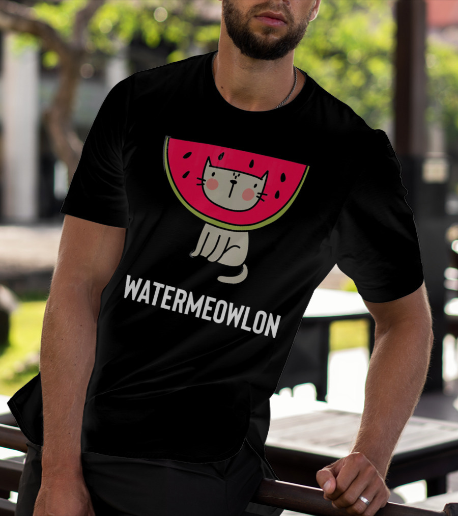 Watermeowlon Cute Cat Watermelon Meow T-Shirt