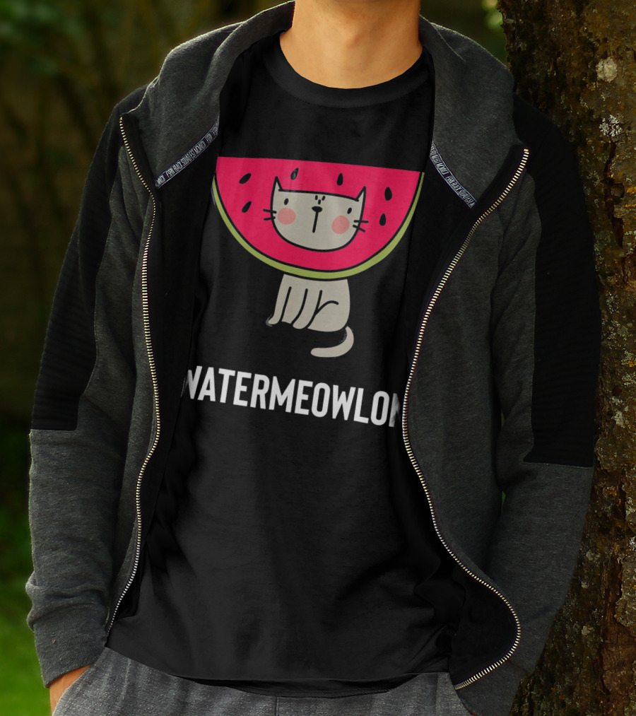 Watermeowlon Cute Cat Watermelon Meow T-Shirt