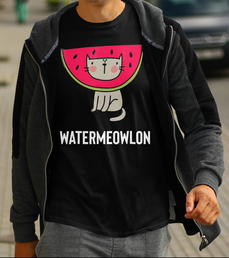 Watermeowlon Cute Cat Watermelon Meow T-Shirt