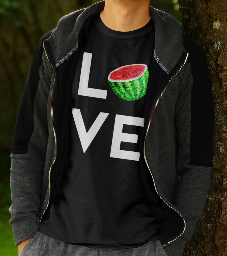 LOVE Watermelon I Love Watermelon Funny Vegan T-Shirt