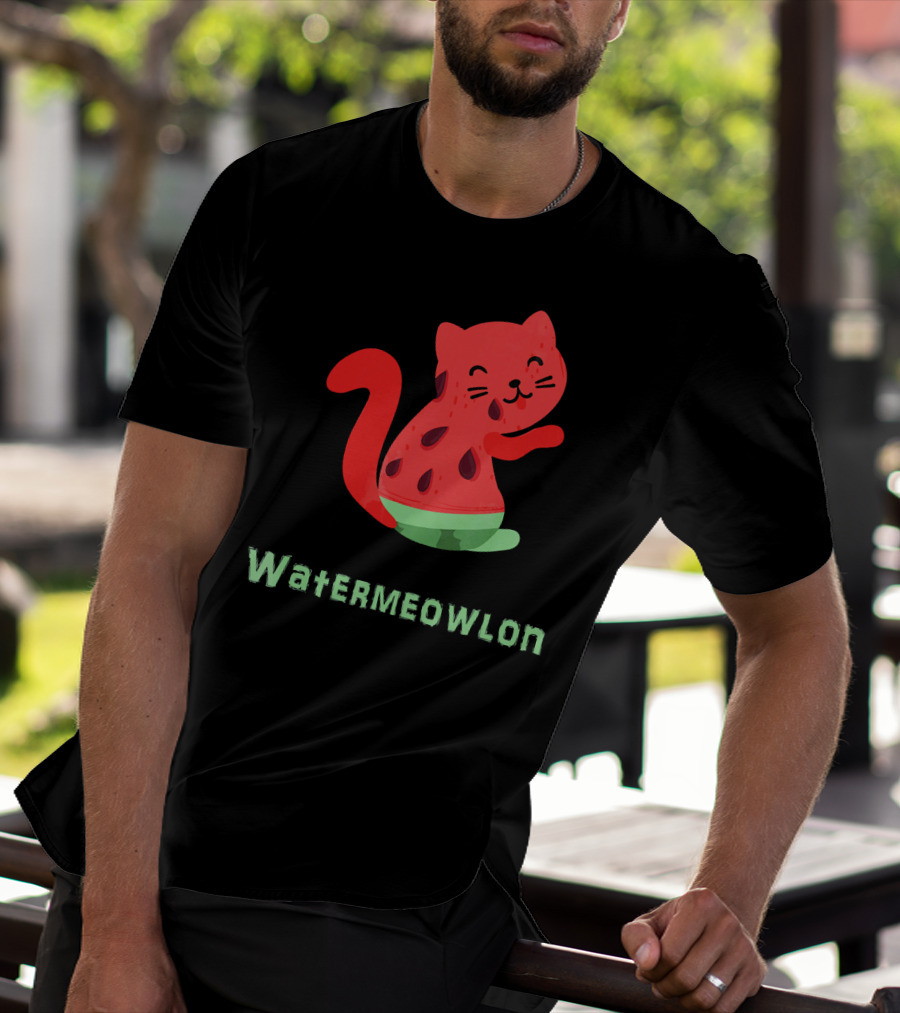 Watermeowlon Funny Cat Watermelon Cute T-Shirt