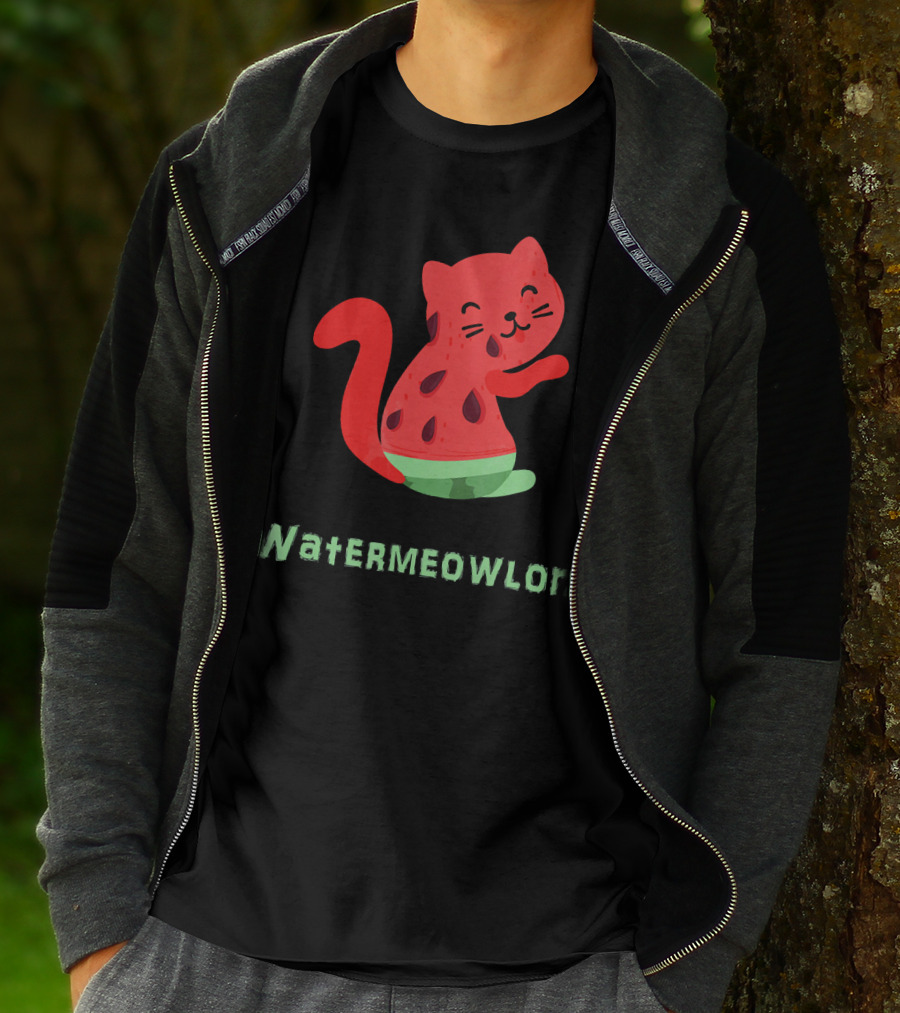 Watermeowlon Funny Cat Watermelon Cute T-Shirt