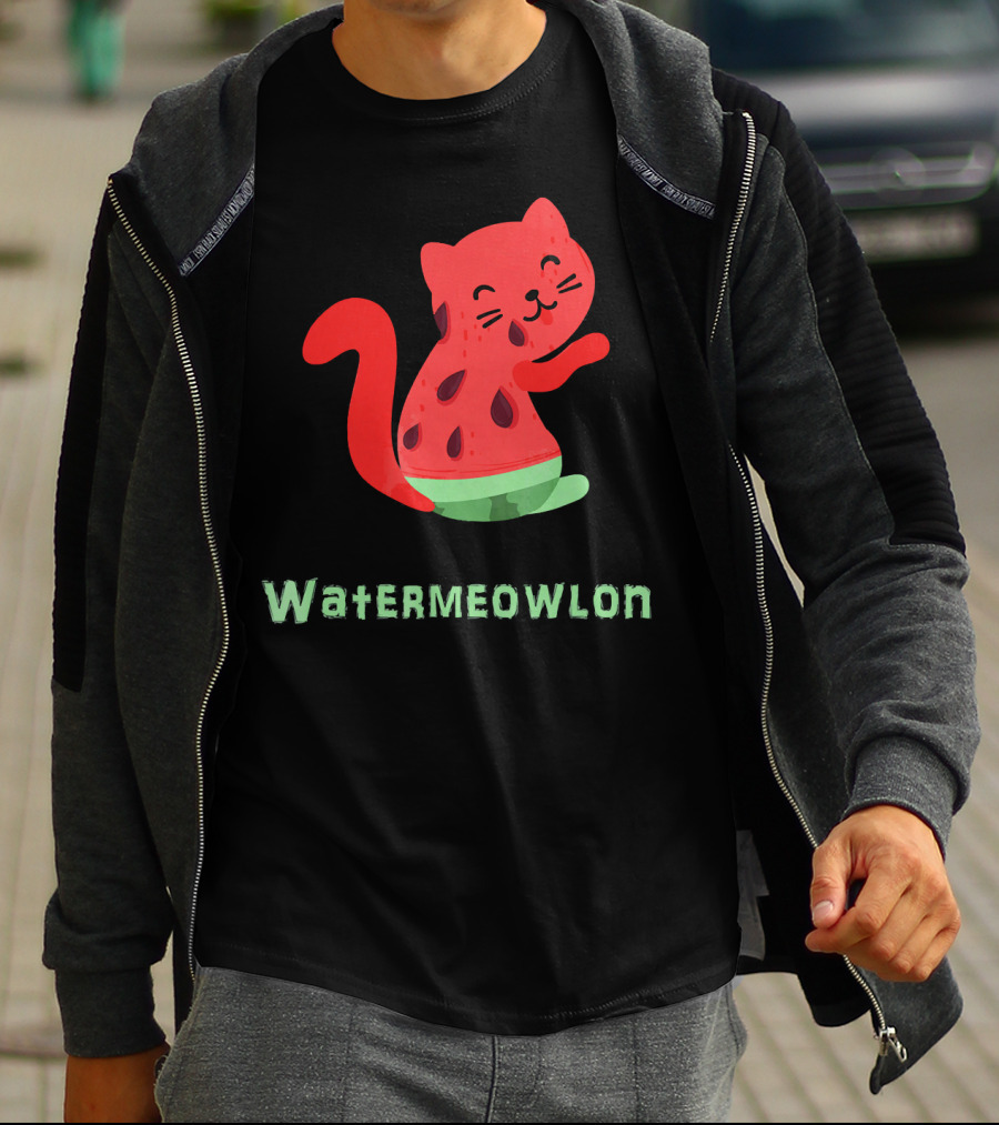 Watermeowlon Funny Cat Watermelon Cute T-Shirt