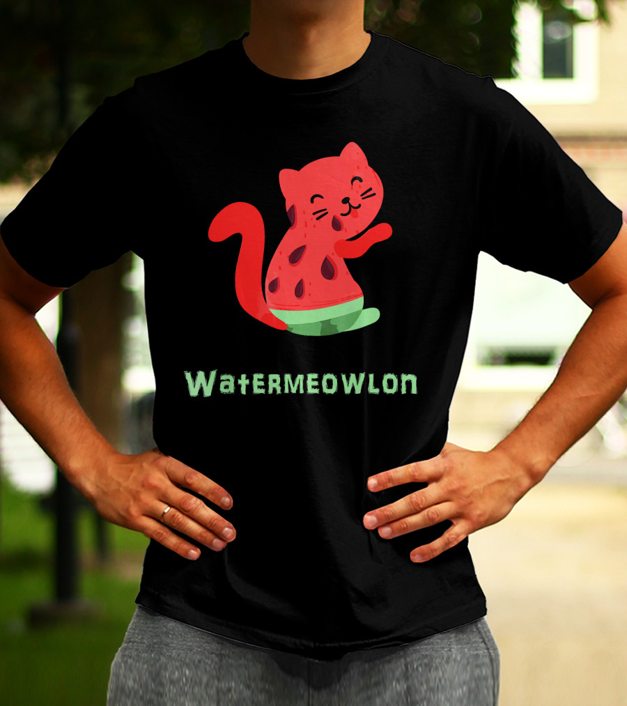 Watermeowlon Funny Cat Watermelon Cute T-Shirt