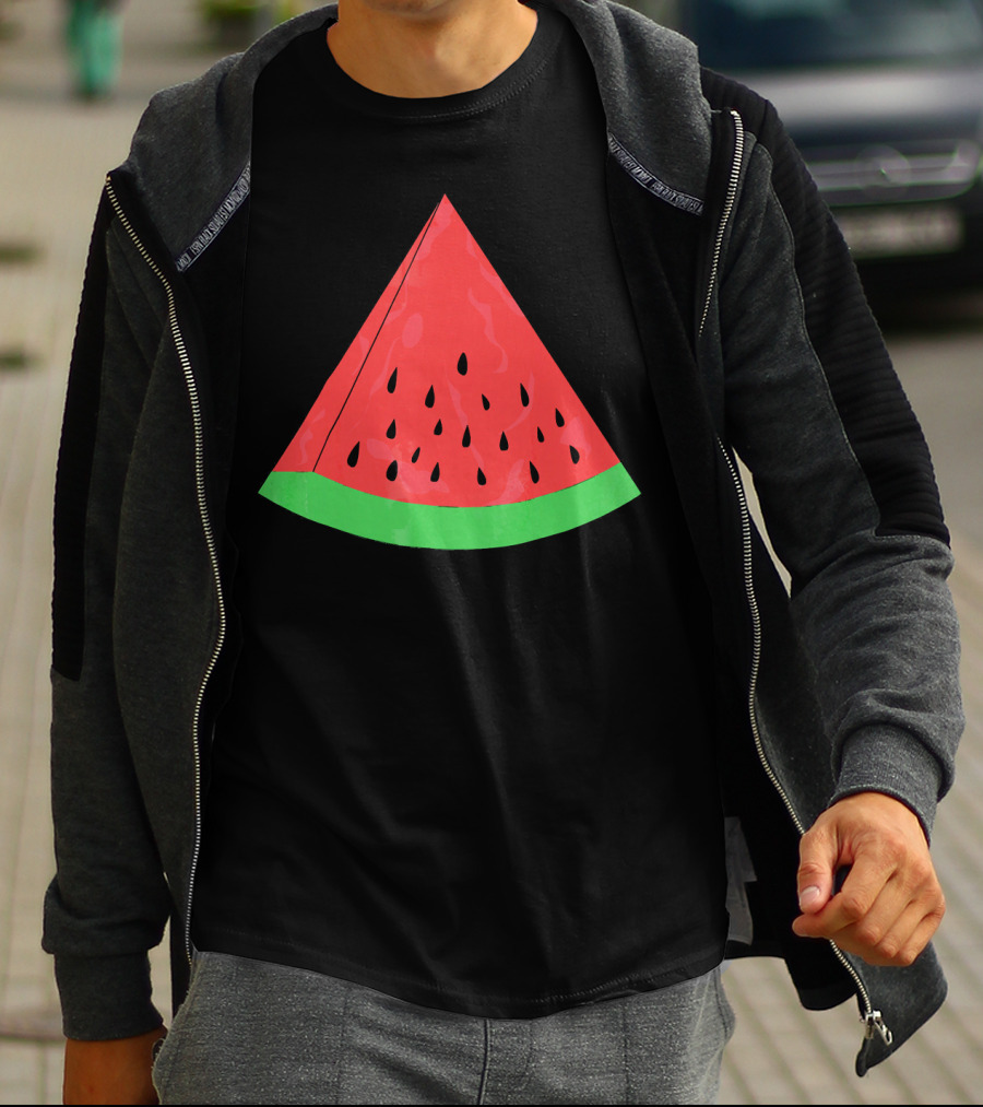 Red Watermelon Fruit Slice Summer Vacation T-Shirt