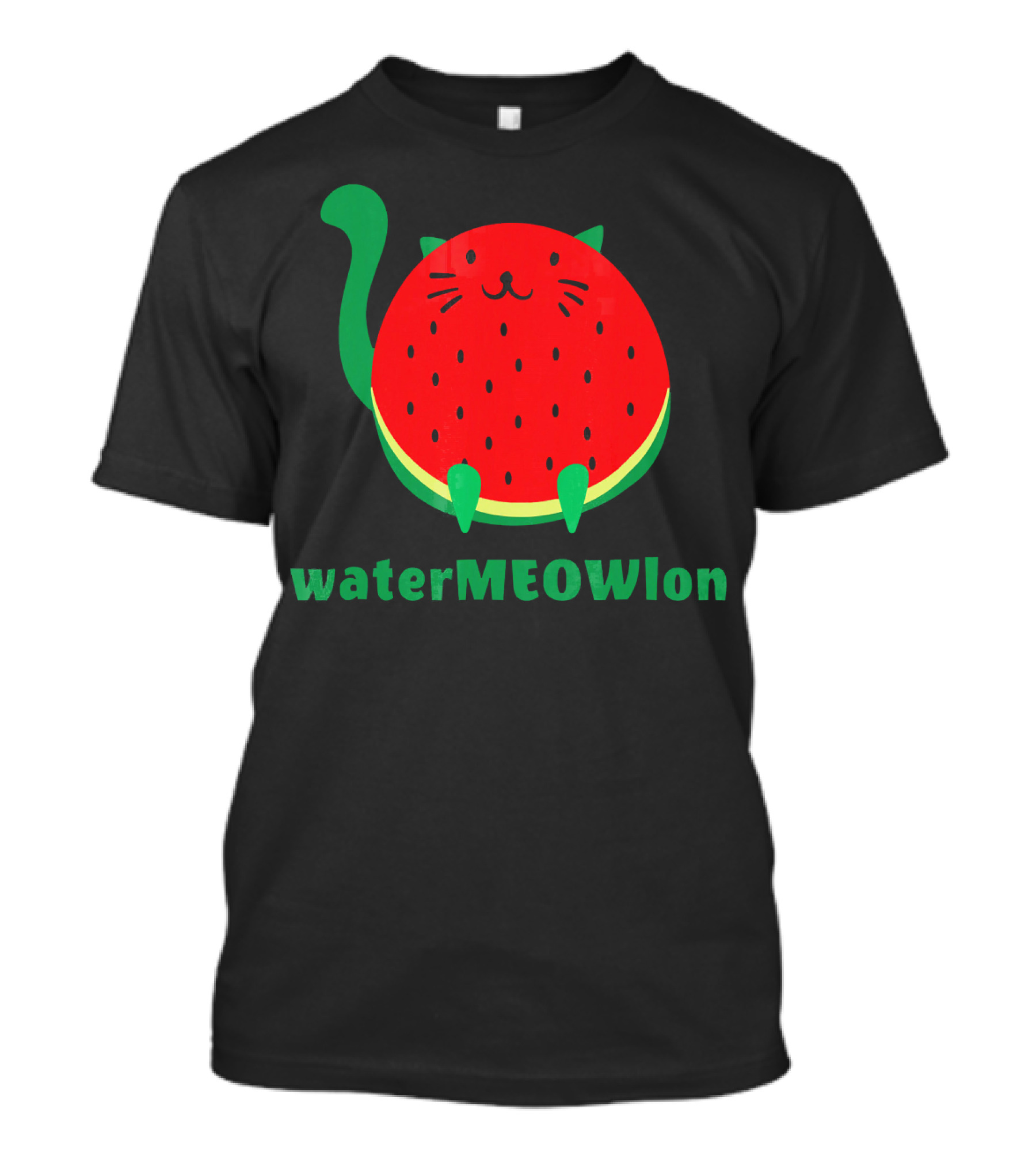 Watermeowlon Funny Cat Watermelon T-Shirt