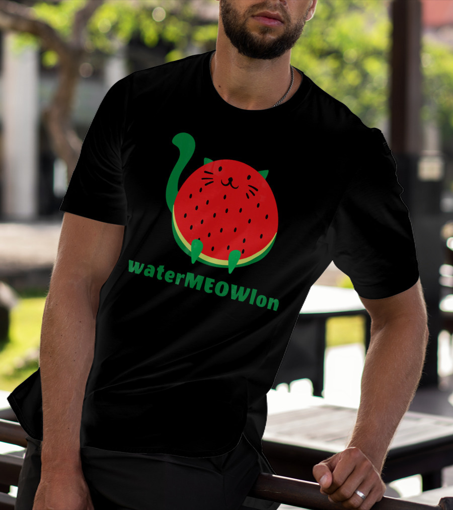 Watermeowlon Funny Cat Watermelon T-Shirt