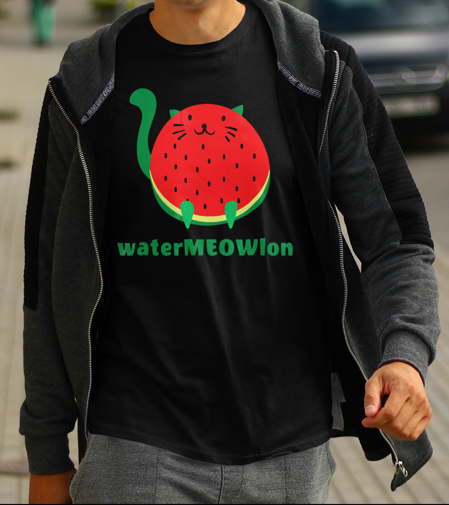 Watermeowlon Funny Cat Watermelon T-Shirt