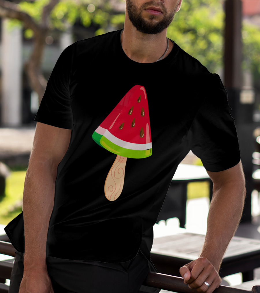 Watermelon Ice Cream Popsicle Treat T-Shirt
