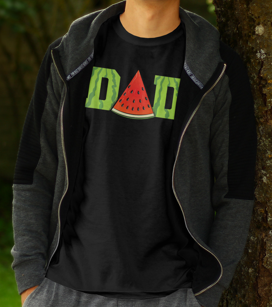 Dad Watermelon Funny Melon Summer Fruit Father's Day T-Shirt