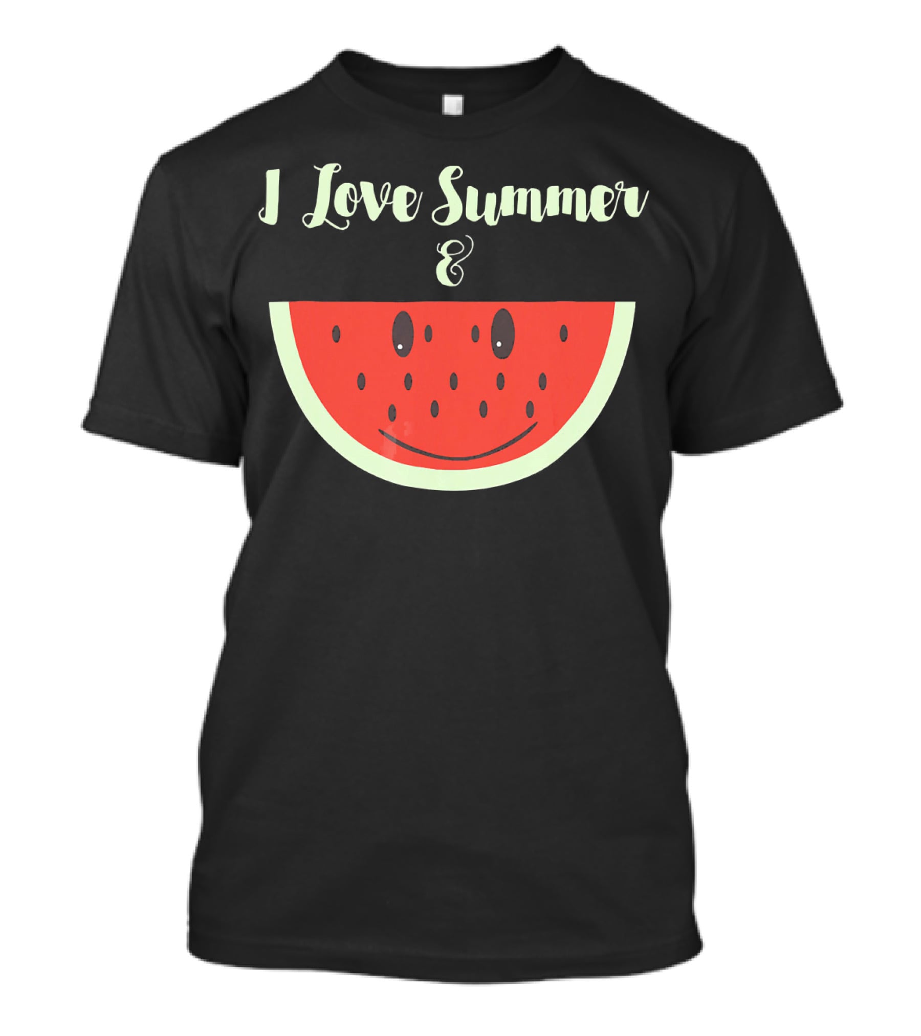 I Love Summer And Smiling Watermelon Fun T-Shirt