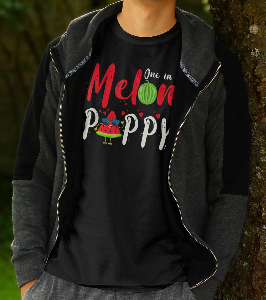 One In A Melon Pappy Watermelon Slice Cartoon T-Shirt