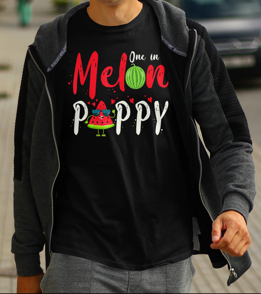 One In A Melon Pappy Watermelon Slice Cartoon T-Shirt